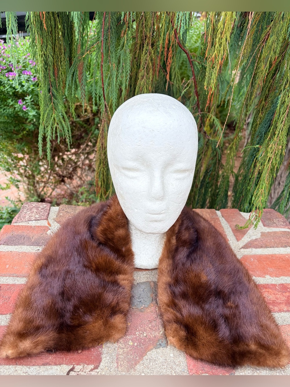 Genuine Mink Fur Collar Unlined Cute On A Coat